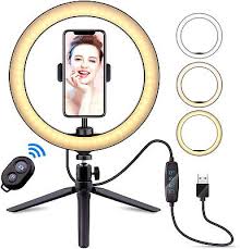10 Selfie Ring Light With Tripod Stand Cell Phone Holder Dimmable Ebay In 2020 Selfie Ring Light Led Selfie Ring Light Led Ring