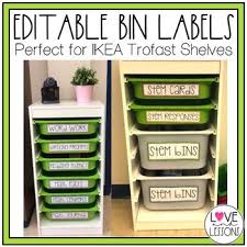 Editable Labels For Trofast Ikea Bins Ikea Bins Ikea Classroom Classroom Storage