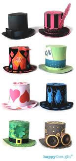How To Make A Top Hat Out Of Paper How To Make Your Own Mini Top Hats In Minutes Printable Templates With Full And Easy Instructions In Happ Paper Crafts Crazy Hats Mad Hatter Hats