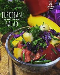 Friday Special European Salad Chefvinoos Recipe Zucchini Red Cabbage Red Capsicum Parsley Spring Onion Black Salt Cr Zucchini Recipes Salad Stuffed Peppers