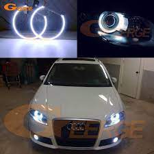 For Audi A4 S4 Rs4 2005 2006 2007 2008 2009 Xenon Headlight Excellent Ultra Bright Illumination Cob Led Angel Eyes Kit Halo Ring