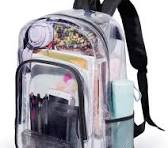 Clear Backpack, Transparent Backpack Heavy Duty PVC See Through Backpacks  Clear Bag for School, Workplace, Black