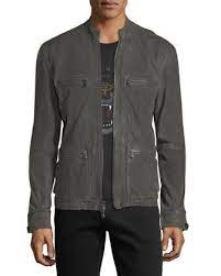 John Varvatos Star Usa Military Field Leather Racer Jacket Racer Jacket John Varvatos Star Usa Jackets