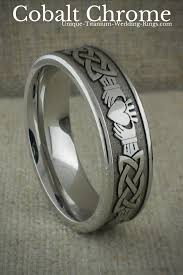 Claddagh And Celtic Knot Wedding Ring Titanium Or Cobalt Chrome Wedding Band S Moonstone Engagement Ring Rose Gold Titanium Wedding Rings Celtic Wedding Rings