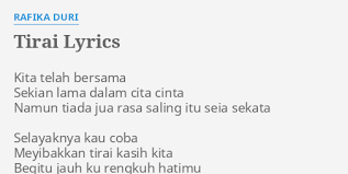 Di batin ini tulus walau kan tersiksa. Tirai Lyrics By Rafika Duri Kita Telah Bersama Sekian