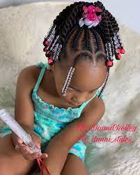 Danielle On Instagram Crochet Ponytail Boxbraids Feedinbraids Stitchbraids Cornrowstyles Cor Lil Girl Hairstyles Kids Braided Hairstyles Braids For Kids