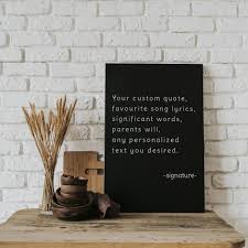 Custom Quote Framed Canvas Print
