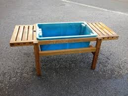 Wooden Sand Water Play Table Play Table Outdoor Play Spaces Sand And Water