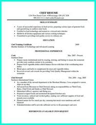 Smith, after having seen and heard numerous good reviews about the food and. 7 Chefs Resume Ideas Chef Resume Resume Resume Template
