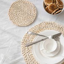 Due to the natural material and handcrafted construction, each mat will vary. Buy Handmade Corn Husk Woven Placemats For Dining Table Natural Coaster Grass Mat At Affordable Prices Free Shipping Real Reviews With Photos Joom