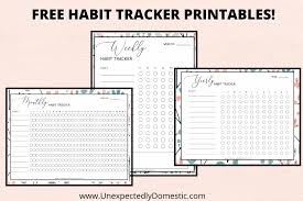 free habit tracker printable 50 ideas of habits to track