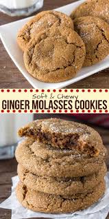 Soft Chewy Ginger Molasses Cookies Recipe Chewy Ginger Cookies Ginger Snap Cookies Cookies Recipes Christmas
