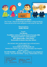 Check spelling or type a new query. Edu House Job Vacancy Dibutuhkan Segera Guru Privat Facebook