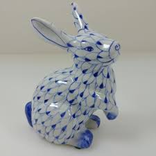 $29.99 rabbit bunny figurines japan porcelain collectible ceramic, plastic mixed lot! Ceramic Bunny Rabbit Figurine Hand Painted Fishnet Design Vintage Blue Detailing Ceramic Bunny Rabbit Figurine Rabbit Decor