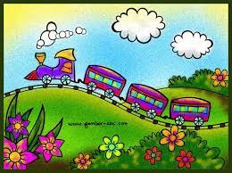 Gambar kereta api indonesia, rangkasbitung. Contoh Gambar Mewarnai Kereta Api Gambar Gadis Kartun Gambar Kecil Drawing Lessons