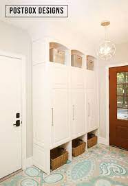 Floor to ceiling shelf and drawer unit is an easy way to organize collectibles and utility items. Mudroom I Recommend Closed Doors On Lockers If You Have Kids The Mess Stays Behind The Doors Each Family Me Mudroom Makeover Mudroom Flooring Mudroom Design