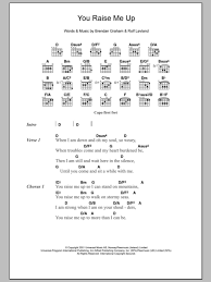 You Raise Me Up So I Can Stand On Mountains Lyrics You Raise Me Up Sheet Music Westlife Guitar Chords Lyrics Guitar Chords And Lyrics You Raise Me Up Guitar Chords