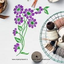 Wildflower bouquet hand embroidery tutorial embroidery pattern information my etsy shop. Machine Embroidery Design Wildflowers Royal Present