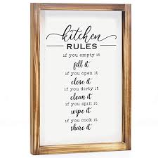 Maybe you would like to learn more about one of these? Mainevent Kitchen Rules Sign Farmhouse Kitchen Decor Kitchen Wall Decor Rustic Home Decor Country Kitchen Decor With Solid Wood Frame 11 X 16 Inches Farmhouse Goals