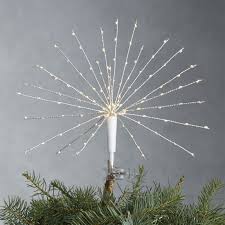 Shop Starburst Led Tree Topper A Starburst Spray Of Warm Led Lights Dazzles From On High With This Eye Christmas Tree Toppers Tree Toppers Lighted Tree Topper
