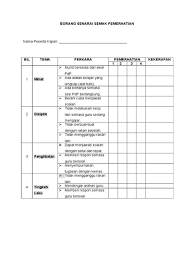 (lampirkan dihadapan borang permohonan) senarai semak permohonan untuk jawatan di dalam majlis perbandaran kluang majlis perbandaran kluang mengucapkan ribuan terima kasih kepada saudara/individu yang berminat. Contoh Senarai Semak Pemerhatian Senarai Semak Permohonan Kebenaran Berkahwin
