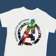 Download Avengers Birthday Shirt Personalized Tshirt With Name Age Etsy