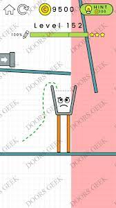 Your job is to draw a line to make the glass filled up with liquid and smile again!try to find the best way to complete. Happy Glass Level 152 Solution Doors Geek