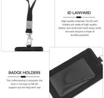 Pineraap 50 Pcs ID Card Badge Holder PU Leather Badge Protector Vertical  Work Name Badge Sleeve Waterproof Identification Card Holder For Teacher ...