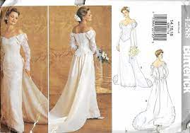Butterick 4288 Misses Bridal Gown Sewing Pattern Detachable Train Size 6 12 14 18 Uncut Gown Sewing Pattern Bridal Gowns Gowns