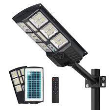 Lovus 800W Outdoor Solar Street Light, 80000LM Solar LED Flood Security  Lights with Motion Sensor and Remote Control, 6000k Dusk to Dawn LED Solar  Pole Light for Garage, Stadium, Garden, ST3-107 -