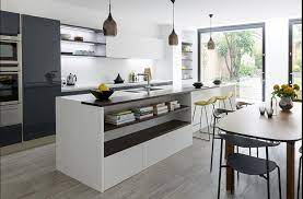 25 Ide Dapur Cantik Minimalis Yang Murah Blog Qhomemart Dapur Adalah Tempat Yang Sangat Pen Modern Kitchen Island Design Kitchen Design Modern Kitchen Island