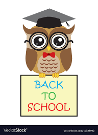 Cute owl teacher on white background cartoon Vector Image
