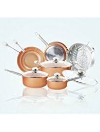 Grand Innovation 11 Pcs Set Non Stick Copper Ceramic Coated Cookware Set E Cookware Set Cookware Set Stainless Steel Induction Cookware
