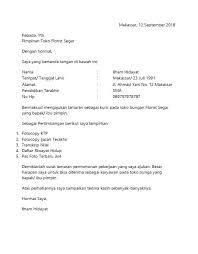 Contoh surat lamaran kerja umum, bank, karyawan, alfamart, pt, sekolahan, formal, fresh graduate, bahasa inggris, via email, tulis surat lamaran kerja adalah surat yang digunakan untuk melakukan permohonan mendapatkan pekerjaan sesuai pengalaman pada perusahaan tertentu. Contoh Surat Lamaran Kerja Di Toko Ruang Sipil