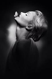 Woman With Butterfly On Face Portrait Photography Black And White