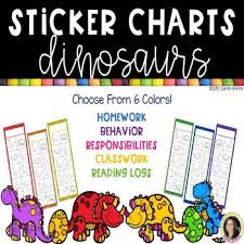 dinosaur sticker charts