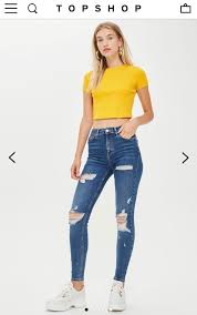Topshop Mid Blue Super Ripped Jamie Jeans Women S Fashion Bottoms Jeans Leggings On Carousell