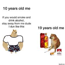 10 Years Old Me Vs 19 Years Old Me Meme Memezila Com