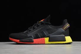 Adidas nmd real boost r1 v2 fv9023 black blue red for men. 2020 Adidas Nmd R1 V2 Black Red Yellow Fy1161 For Sale