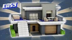 Modern easy minecraft house design rumah joglo limasan work. Youtube Small Modern Home Minecraft Modern Building A House