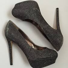 Black And Silver Shoes Heels New Gorgeous Black Silver Glitter High Heels Glitter High Heels Shoes Women Heels Baker Shoes
