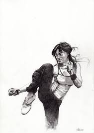 A wide variety of paintings for girls room options are available to you, such as subjects, style, and printing. Fighting Girl Drawing By Davide Ratzo Ratti Saatchi Art