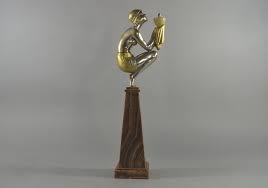 Rare austrian goldscheider art deco figurine by lorenzl c 1930s. 1930 Fr G Duvernet Rare Art Deco Figure Oblivion Art Deco Sculptures Bronze Clocks Vases