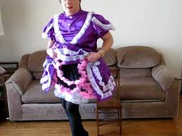 Shop for customizable pink sissy clothing on zazzle. Sissy Boy In Purple Maid Dress With Pink Petticoats Youtube