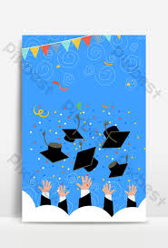 To get more templates about posters,flyers,brochures,card,mockup,logo,video,sound,ppt. Blue Cartoon Graduation Season Education Background Backgrounds Psd Free Download Pikbest