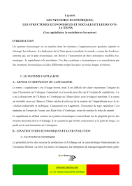 Lecon 6 Les Systemes Economiques Les Sen
