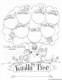 Free Printable Family Tree Coloring Page Family Tree Activity Family Tree Project Family Tree Craft