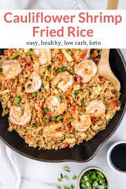 Cauliflower Shrimp Fried Rice Slender Kitchen Recipe Fried Rice Shrimp Recipes Healthy Fried Rice Easy