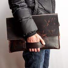 Red Brown Leather Macbook Pro Case Men Air Retina Carrying Handle Sleeve Protective Folio Cover L Stitching Leather Macbook Leather Leather Macbook Case