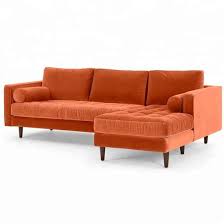 Meanwhile, the slender brown wood legs and base are left exposed in contrast to the soft and luxurious seat above. Luxury Home Furniturefactory Sectional Sofa Orange Velvet Corner Sofa Bed China Office Sofa Leather Office Sofa Made In China Com